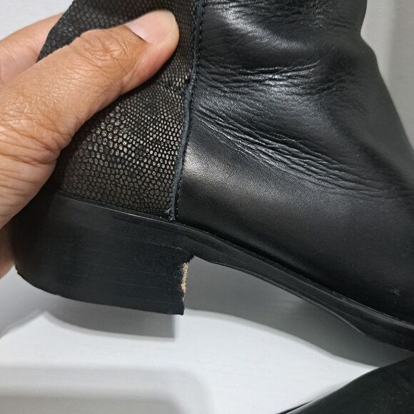 Sesto Meucci Leather Riding Slouchy Knee High Phyton Print Gothic Boots Size 7 - Picture 7 of 15